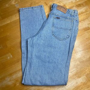 Vintage Riders by Lee Jeans, light blue wash, excellent condition, Union made